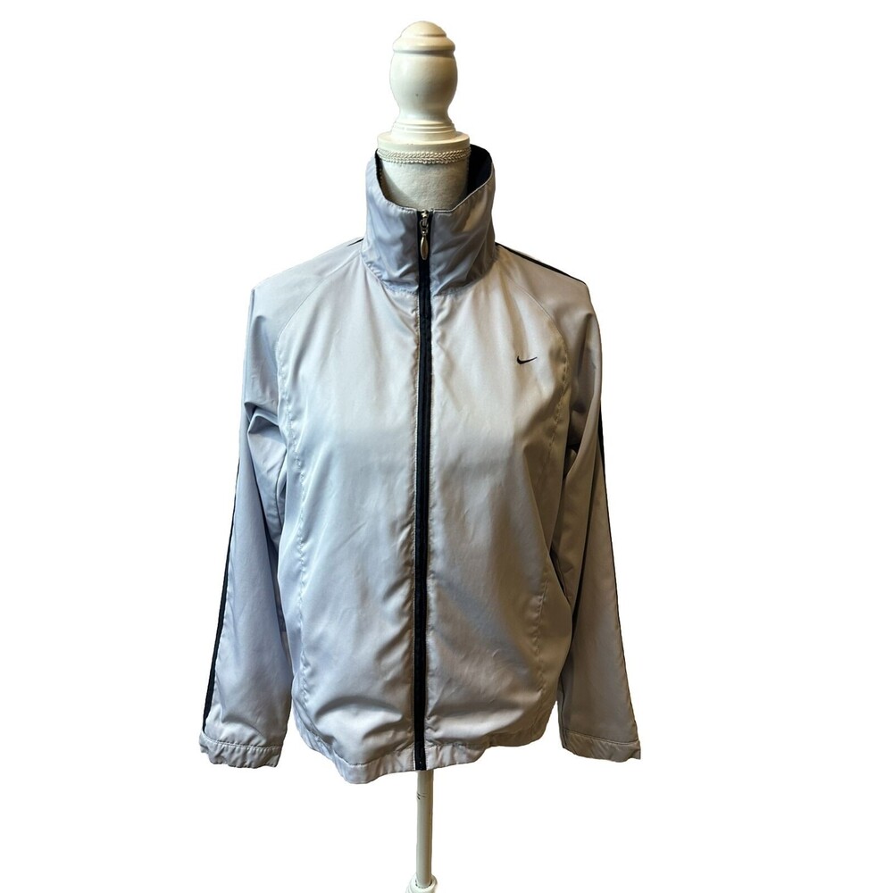 Nike Women's M Medium Light Blue & Navy Jacket Full Zip